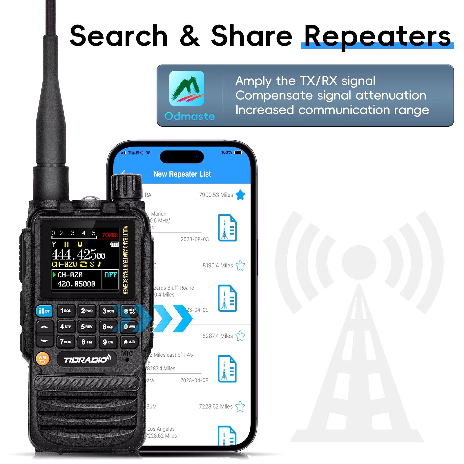 TD H3 Walkie Talkies Long Range Wireless Programming Air Band Tow Way Ham Radio Wireless Set USB Rechargeable GMRS