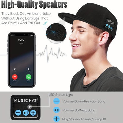 2025 NEW Music Hat Wireless Smart Speaker Headphone Baseball Cap with Bluetooth Headphones- the Perfect Christmas/ Birthday Gift for Men, Women, Boys, and Girls!