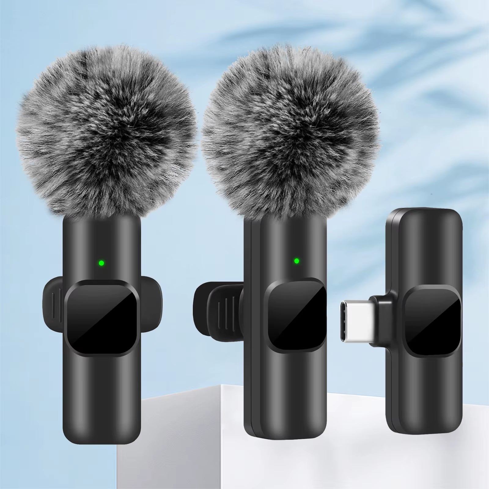 NEW Wireless Lavalier Microphone Audio Video Recording Mini Mic for Iphone Android Laptop Live Gaming Mobile Phone Microphone