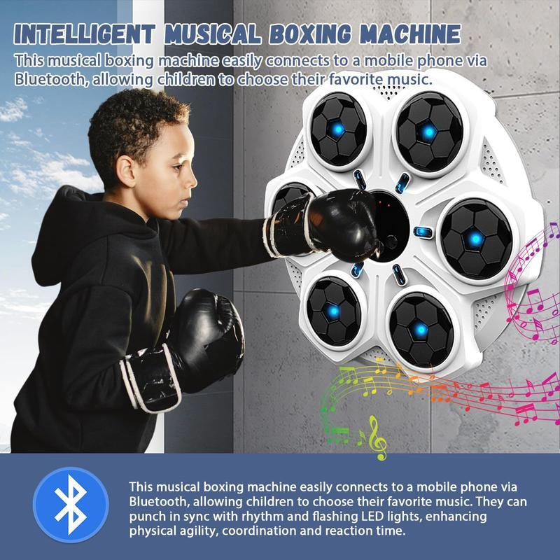 Smart Bluetooth-Compatible Boxing Machine, Wall Mounted Boxing Mat, Music Boxing Target, Home, Indoor, and Gym Music, Exercise Coordination