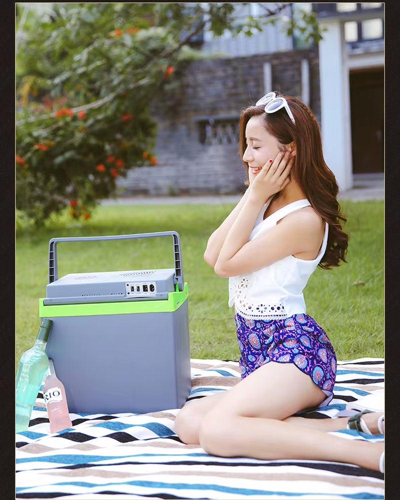 25 L Car Refrigerator, 220V / Freezer 12V Mini Fridge Car Home Dual-Use Small Refrigerator, Dormitory Cold Box Temperature Box