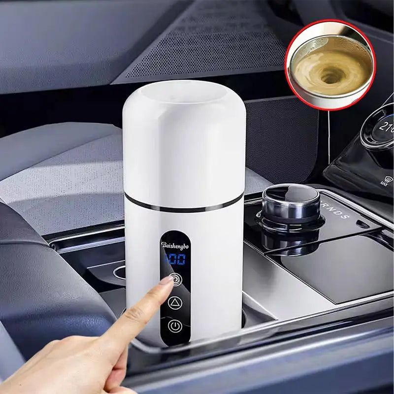 Bouilloire électrique 12V 24V en acier inoxydable avec contrôle de température tactile et affichage LCD pour les tasses à café de voyage. / Car Heating Cup Electric Kettle StainlessSteel Smart Temperature Control Touch LCD Display Travel Coffee Mug Warmer