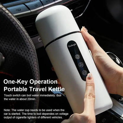 Bouilloire électrique 12V 24V en acier inoxydable avec contrôle de température tactile et affichage LCD pour les tasses à café de voyage. / Car Heating Cup Electric Kettle StainlessSteel Smart Temperature Control Touch LCD Display Travel Coffee Mug Warmer