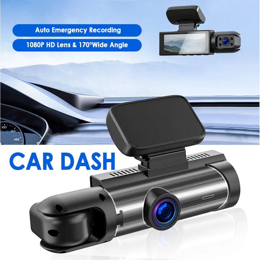 Car DVR Wide-Angle 2-Record High-Definition Night Vision 1080P Driving Recorder Suction Cup 2-Lens Car Front and inside Video