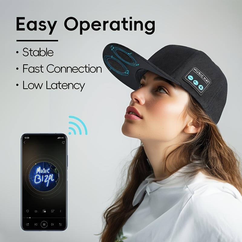 2025 NEW Music Hat Wireless Smart Speaker Headphone Baseball Cap with Bluetooth Headphones- the Perfect Christmas/ Birthday Gift for Men, Women, Boys, and Girls!